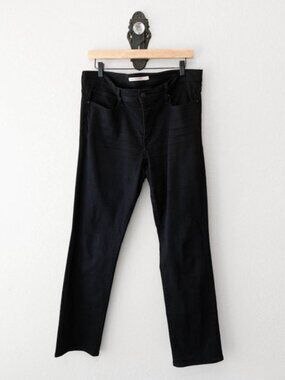 Levi’s 314 Shaping Straight Jeans 33 Black Mid Rise Slim Stretch Denim